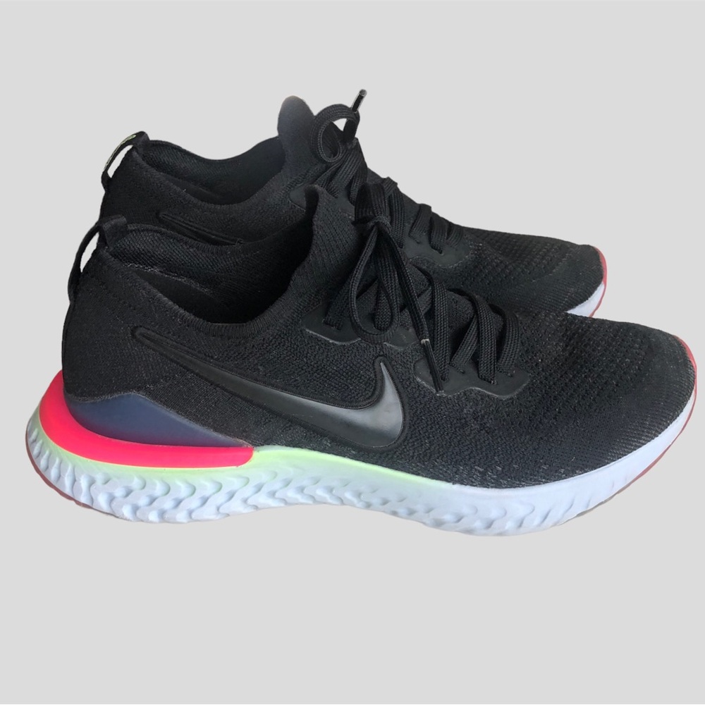 Nike Epic React Flyknit 2 Black Pink Shoes